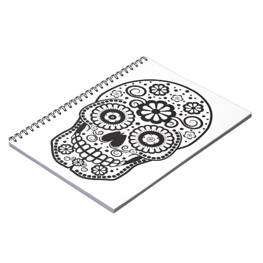 Suikerschedel glimlachen notitieboek (Linkerzijde)