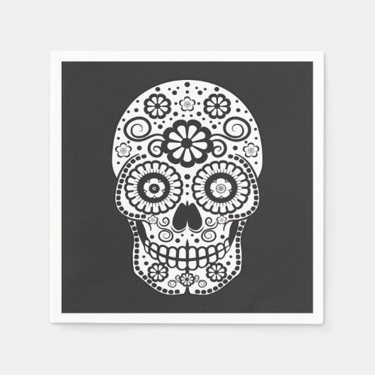 Suikerschedel glimlachen servet (Voorkant)