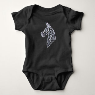 Suikerschedel — Grote deen op Baby Romper