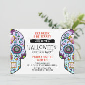 Suikerschedel Halloween Aangepaste partij uitnodig Kaart (Staand voorkant)