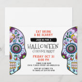 Suikerschedel Halloween Aangepaste partij uitnodig Kaart (Voorkant / Achterkant)