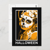 suikerschedel : halloween briefkaart (Voorkant / Achterkant)