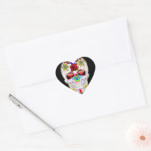suikerschedel hart sticker (Envelop)