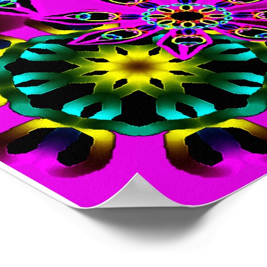 Suikerschedel in neonroze poster (Hoek)