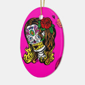 suikerschedel keramisch ornament (Links)