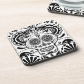 Suikerschedel Kunst "Dag van de dode onderzetters" Onderzetter (Linkerzijde)