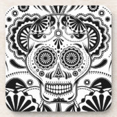 Suikerschedel Kunst "Dag van de dode onderzetters" Onderzetter (Voorkant)