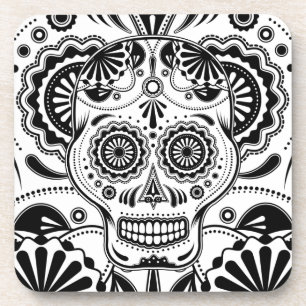 Suikerschedel Kunst "Dag van de dode onderzetters" Onderzetter
