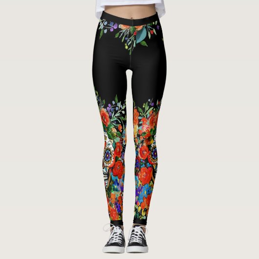 Suikerschedel Leggings (Voorkant)
