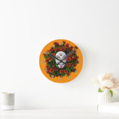 Suikerschedel Marigold Day of the Dead Numbered Ronde Klok (Huis)