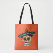 Suikerschedel met Pet Dia de Muertos | Canvas tas (Voorkant)