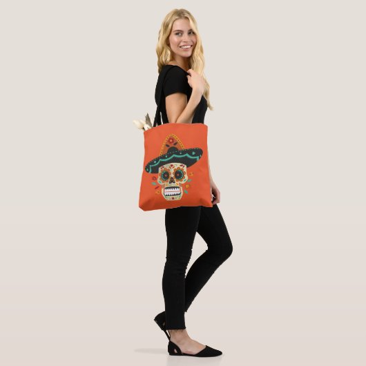 Suikerschedel met Pet Dia de Muertos | Canvas tas (Op model)