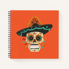 Suikerschedel met Pet Dia de Muertos | Notitieboek