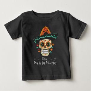Suikerschedel met Pet Dia de Muertos   Shirt