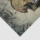 Suikerschedel met prachtige bloemelementen tissuepapier (Detail)