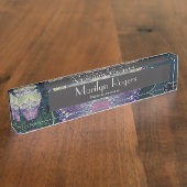 Suikerschedel met regenboogkleuren, harten naambordje (Zijkant)