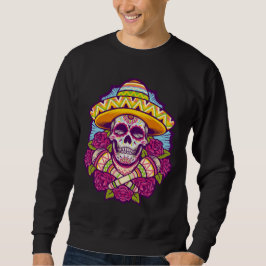 Suikerschedel met Sombrero | Dia De Los Muertos Trui