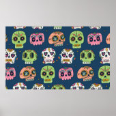 suikerschedel naadloze  afbeelding poster (Voorkant)