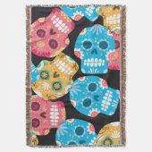 Suikerschedel, naadloze feestelijke achtergrond. deken (Voorkant Verticaal)