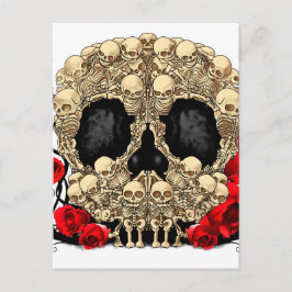 Suikerschedel - Ontwerp van Tattoo Briefkaart