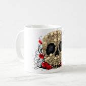 Suikerschedel - Ontwerp van Tattoo Koffiemok (Voorkant links)