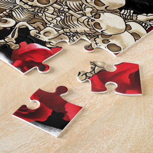 Suikerschedel - Ontwerp van Tattoo Legpuzzel (Zijkant)