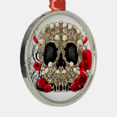 Suikerschedel - Ontwerp van Tattoo Metalen Ornament (Rechts)