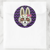 Suikerschedel Paasdag halloween Dag van de dode Bu Ronde Sticker (Tas)