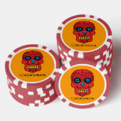Suikerschedel Poker Chips (Opstapeling)