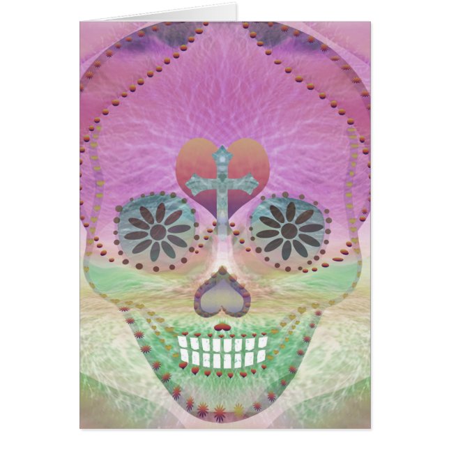 Suikerschedel Rainbow Heart Tree of Life Day of De (Voorkant)