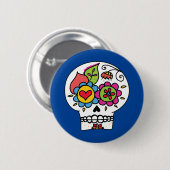 Suikerschedel, Ronde Button 5,7 Cm (Voorkant /achterkant)