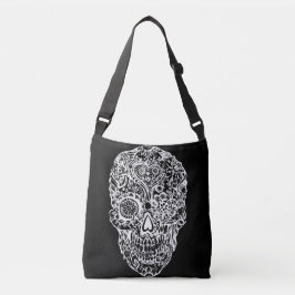 Suikerschedel - Skulls Black White No4 Crossbody Tas