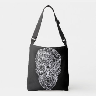Suikerschedel - Skulls Black White No4 Crossbody Tas
