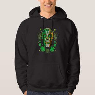 Suikerschedel St. Patricks Day of the Dead Mannen  Hoodie