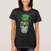Suikerschedel St. Patricks Day of the Dead Women M T-shirt (Voorkant)