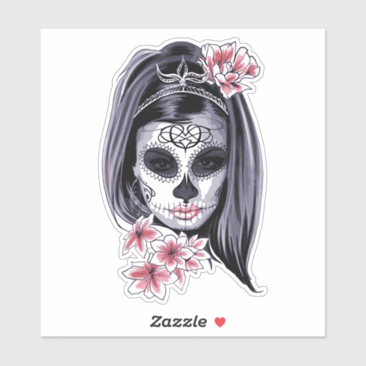 Suikerschedel sticker (Vel)