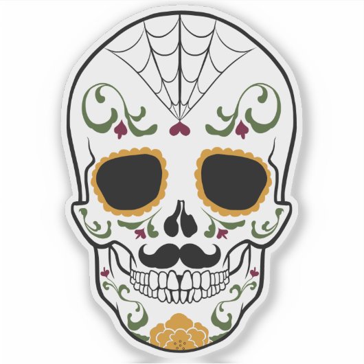 suikerschedel sticker (Voorkant)