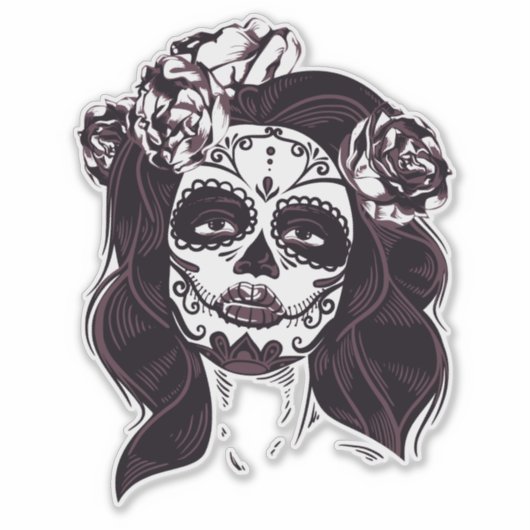 Suikerschedel Sticker (Voorkant)