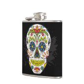 Suikerschedel, Tattoo schedel, Mexicaanse schedel Heupfles (Links)