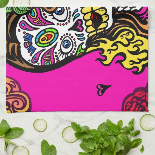 suikerschedel theedoek (Gevouwen)