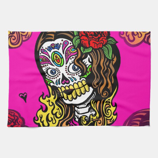 suikerschedel theedoek (Horizontaal)