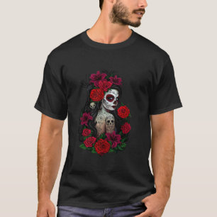 Suikerschedel Vrouwen de los Muertos la Catrina Da T-shirt