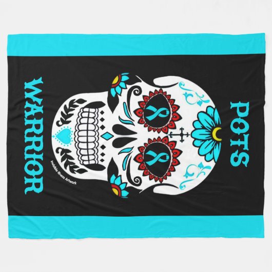 Suikerschedel/waander...POTS Fleece Deken (Voorkant (Horizontaal))