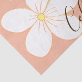 Suikerschedel Zacht petty Peach Roos Hippy Floral Tissuepapier (Detail)
