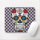 Suikerschedel, zwart en Paarse controledag van de  Muismat (Met muis)