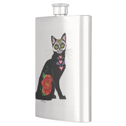 Suikerschedel, zwarte kat flacon (Links)