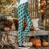 Suikerschedel, zwarte kat leggings