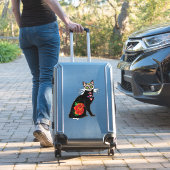 Suikerschedel, zwarte kat sticker (Koffer Insitu)