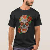 Suikerschedelbloem Dag van het dode halloween dia  T-shirt (Voorkant)