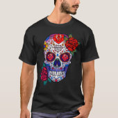 Suikerschedeldag: dode dia de los Muertos Day Flo T-shirt (Voorkant)